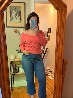 French Connection Coral V-Neck Sweater